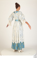  Photos Woman in Historical Dress 29 15th century Historical clothing a poses white dress whole body 0006.jpg
